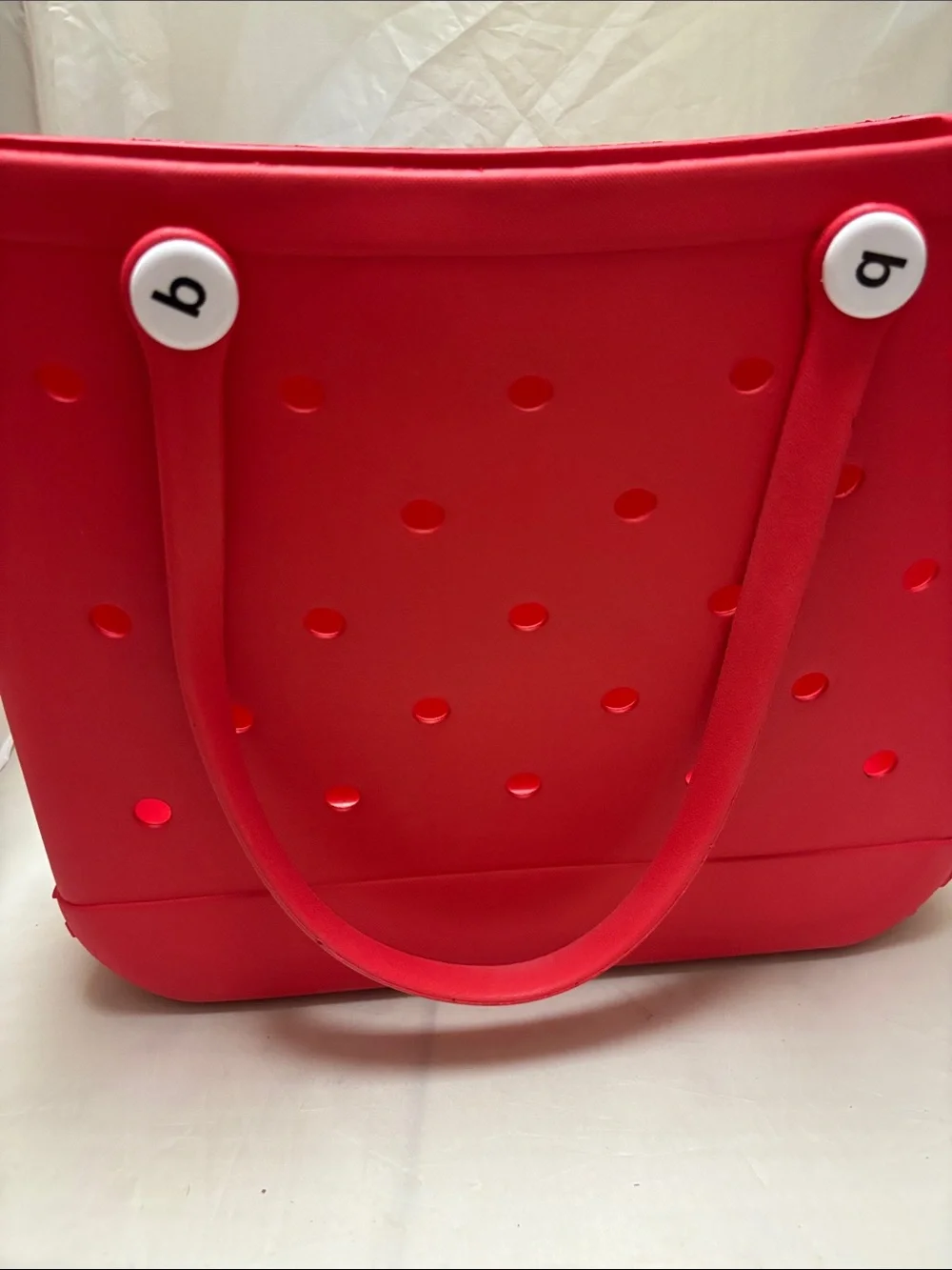 Large Tote Dark Pink Beach Boat Pool Travel 2-Handle Washable Bag